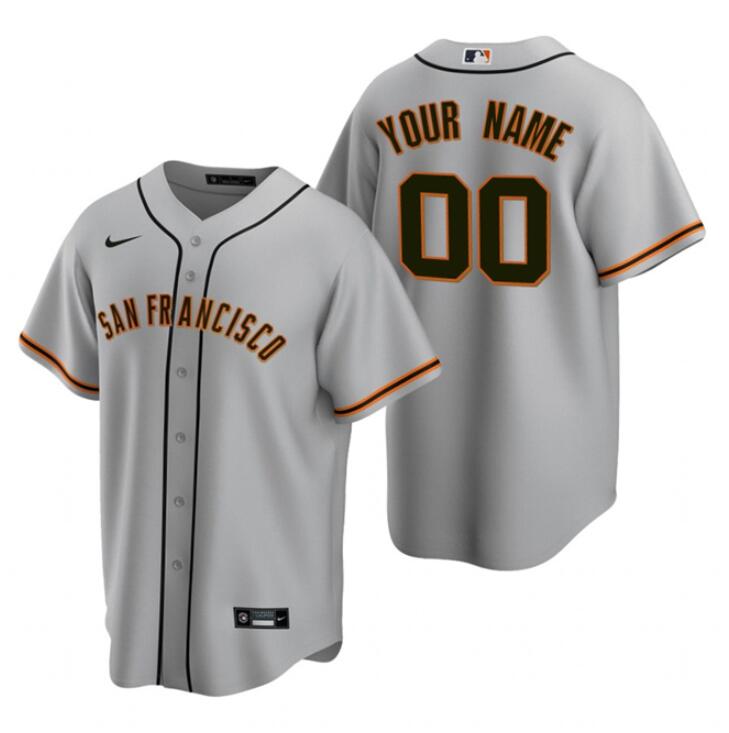 Men's San Francisco Giants ACTIVE PLAYER Custom Gray Cool Base Stitched Baseball Jersey Men's San Francisco Giants ACTIVE PLAYER Custom Gray Cool Base Stitched Baseball Jersey